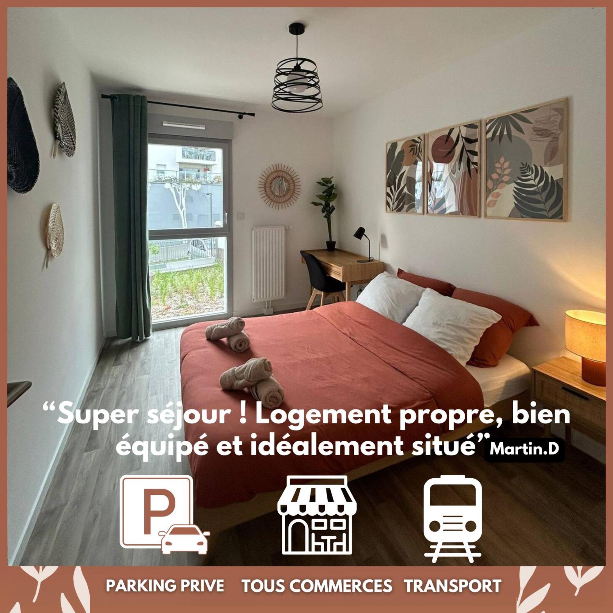 Apartamento T3 Moderne - Proche Tram - Parking Prive Angers Exterior foto